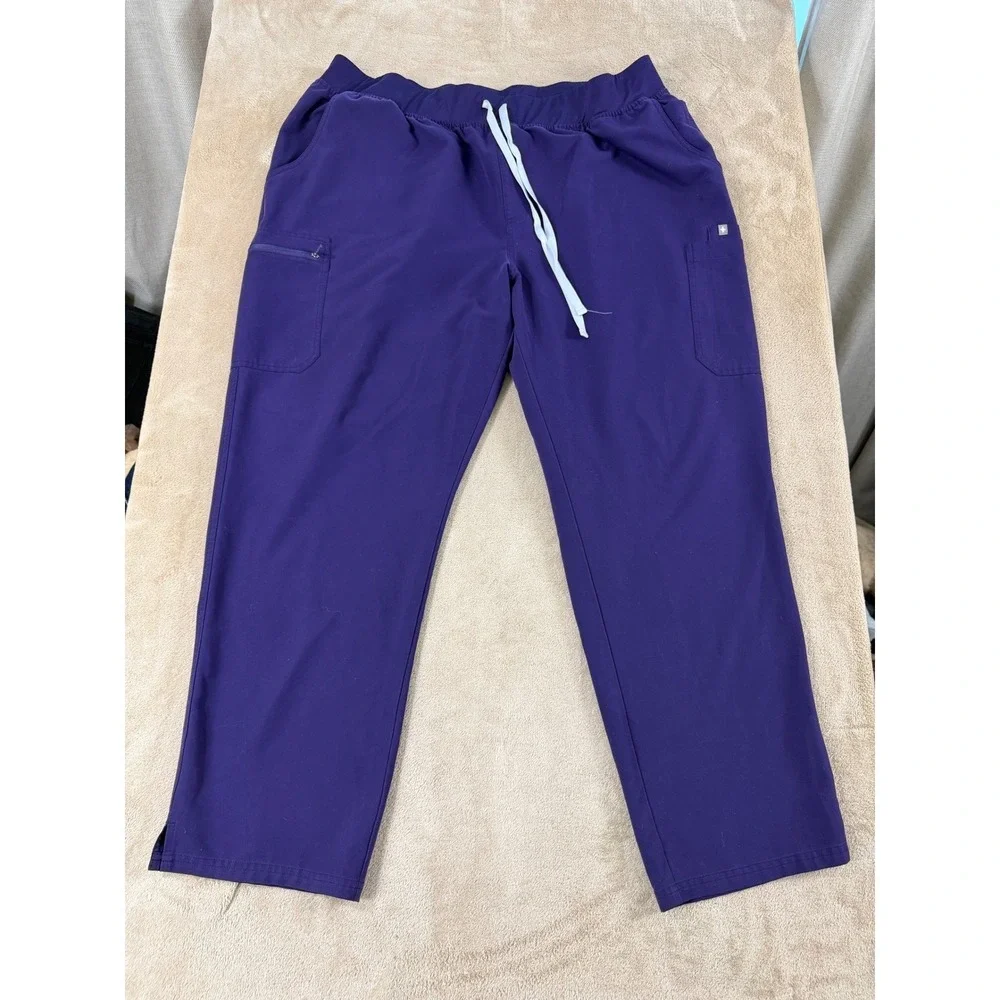 FIGS Scrub cargo Pants Mens size 5XL‎ Tall Violet medical Technical Collection